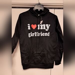 Adult med I love my girlfriend hoodie new